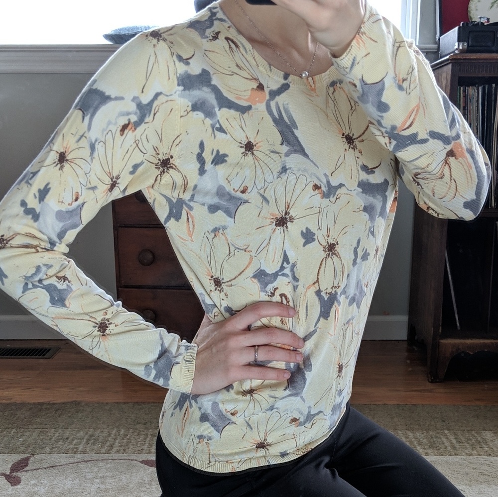 Floral Sweater/Tshirt by Talbots